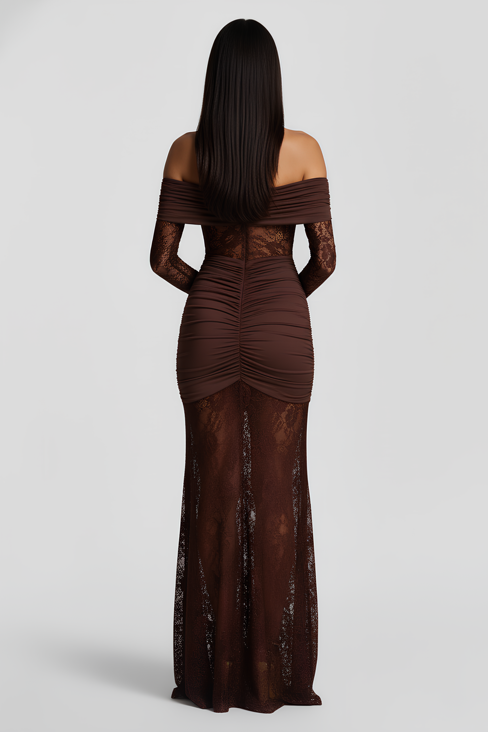 Langes Kleid Spitze Karla