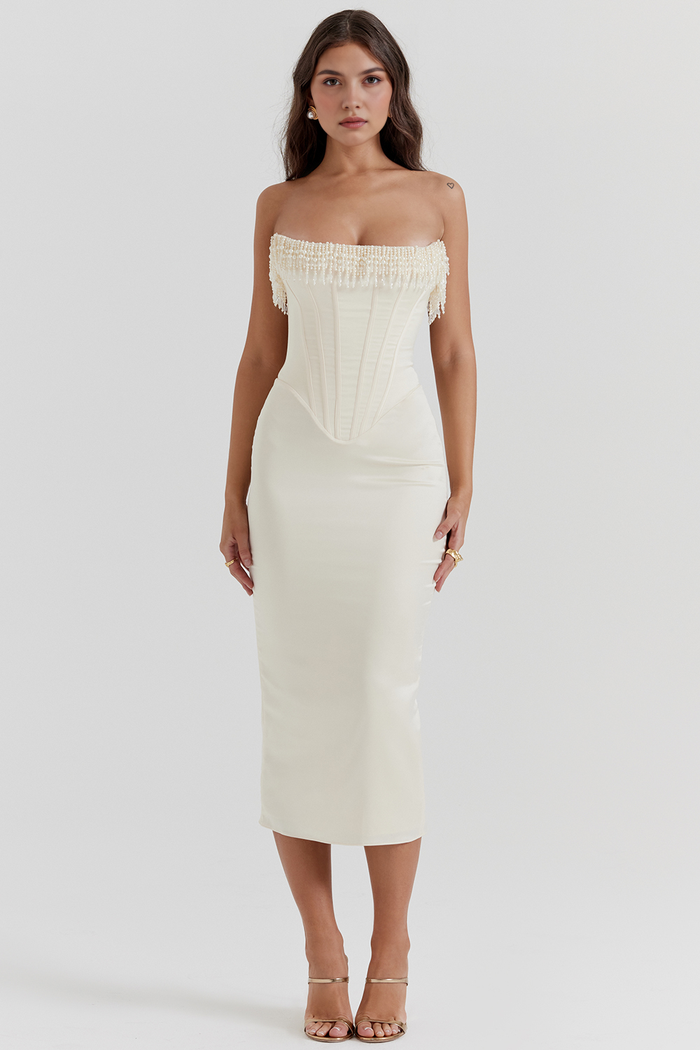 Kleid Korsett Luize Weiß