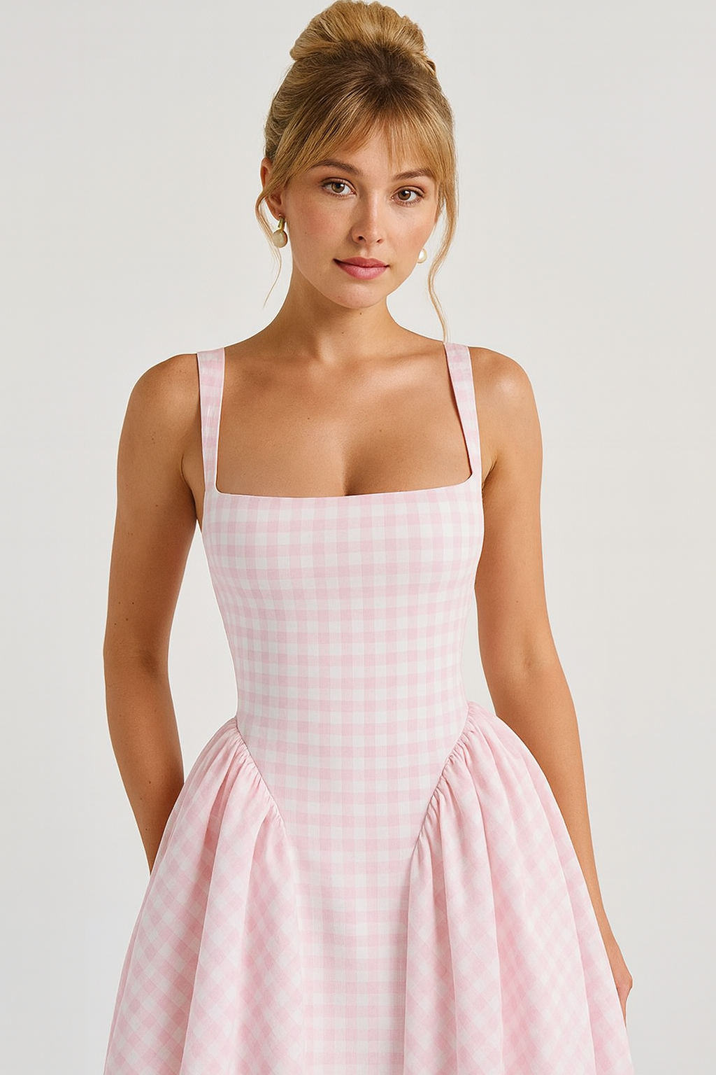 Kleid Bustier Karo