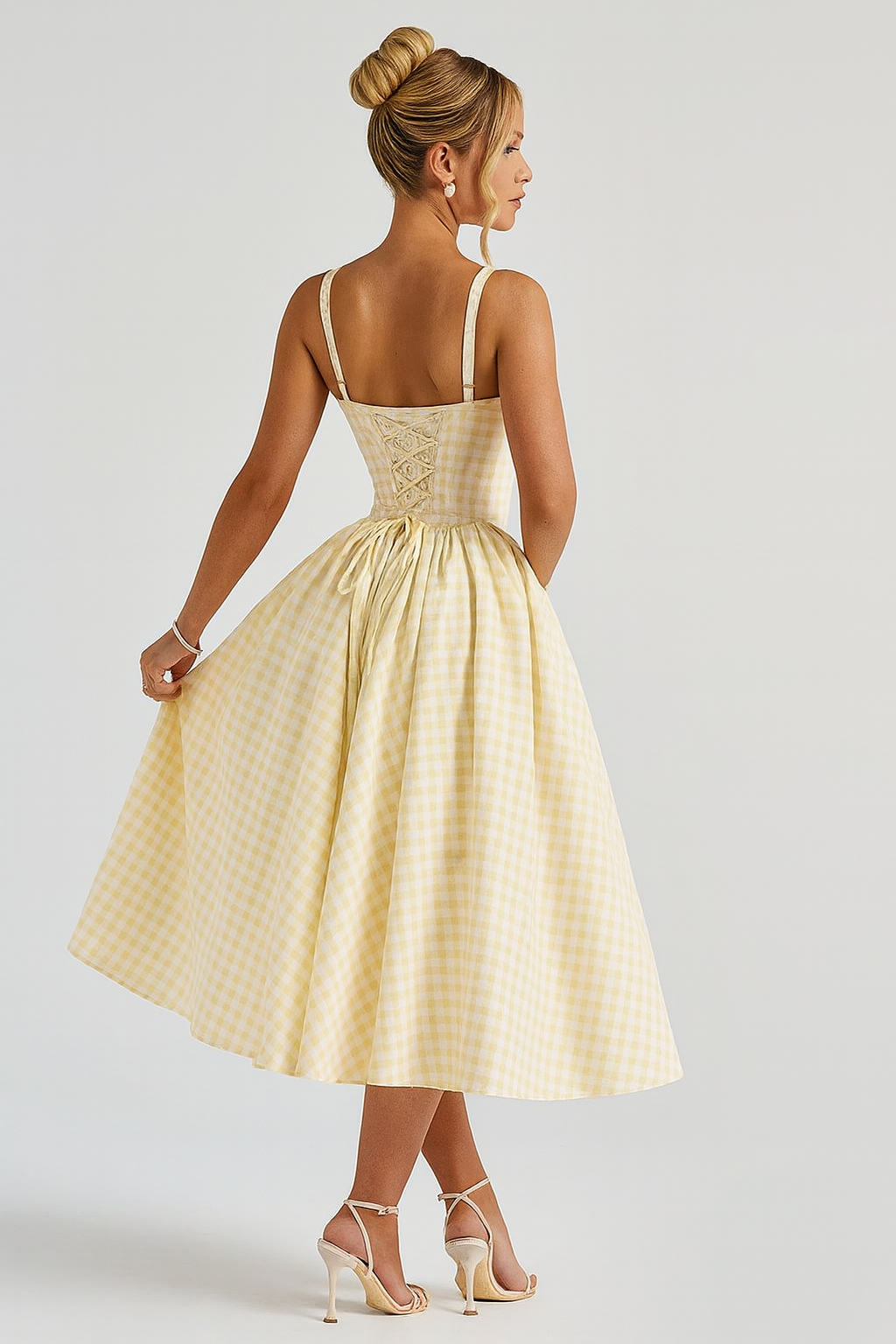 Kleid Bustier Karo